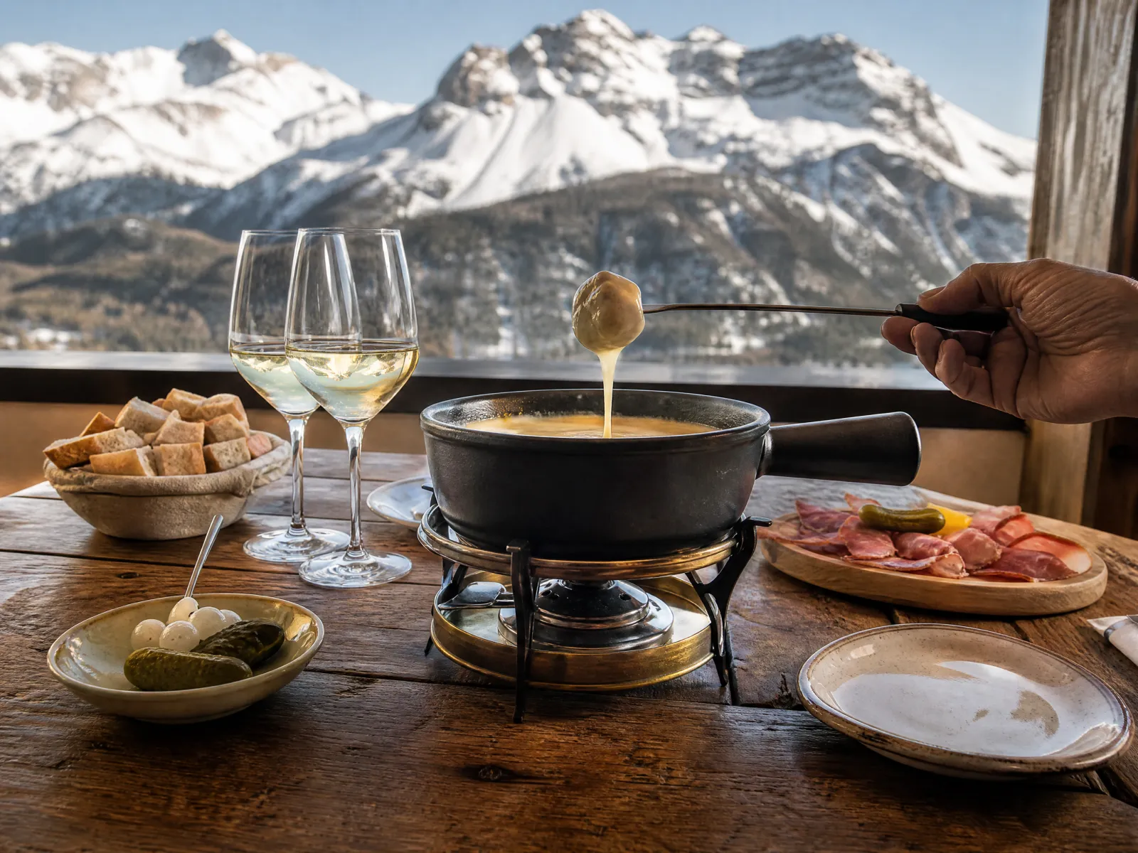 Gastronomia · Inverno 2026/27 — Sun terrace lunch, St. Moritz