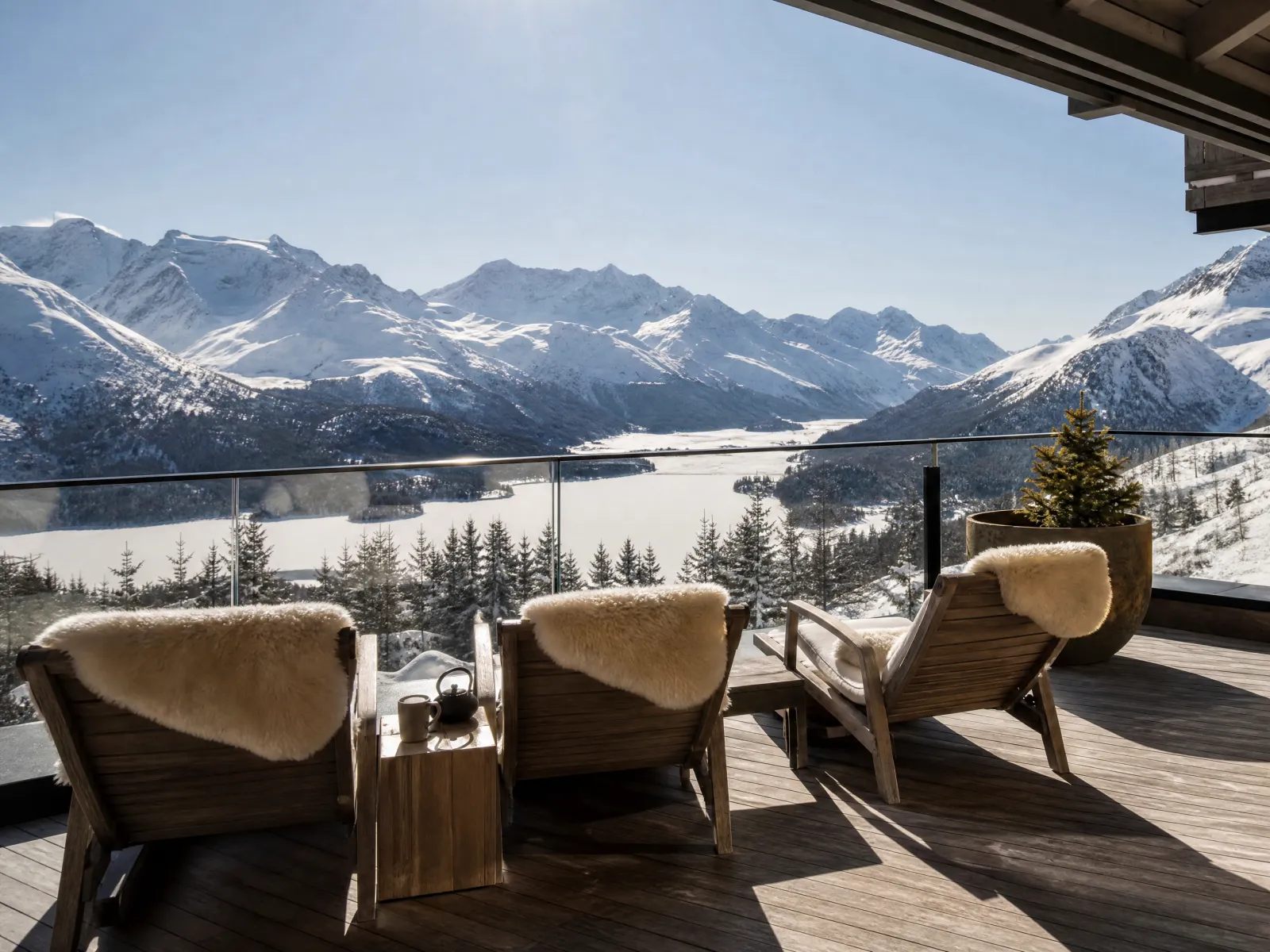 Panorama · Estate 2026 — Bench above the valley, St. Moritz